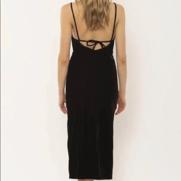 AMUSE SOCIETY Verona knit Black Velvet Dress SIZE L - Picture 3 of 3